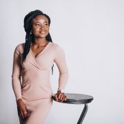 Afro american woman model in studio